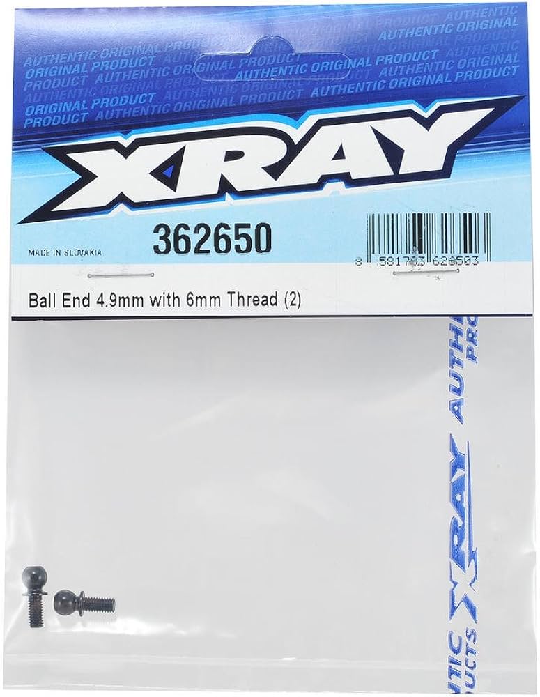 4.9mm Ball End with 6mm Thread 2 Pack RC Racing Part 362650