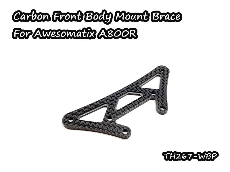 Carbon Graphite Front Body Mount Braces for Awesomatix A800R Touring Car