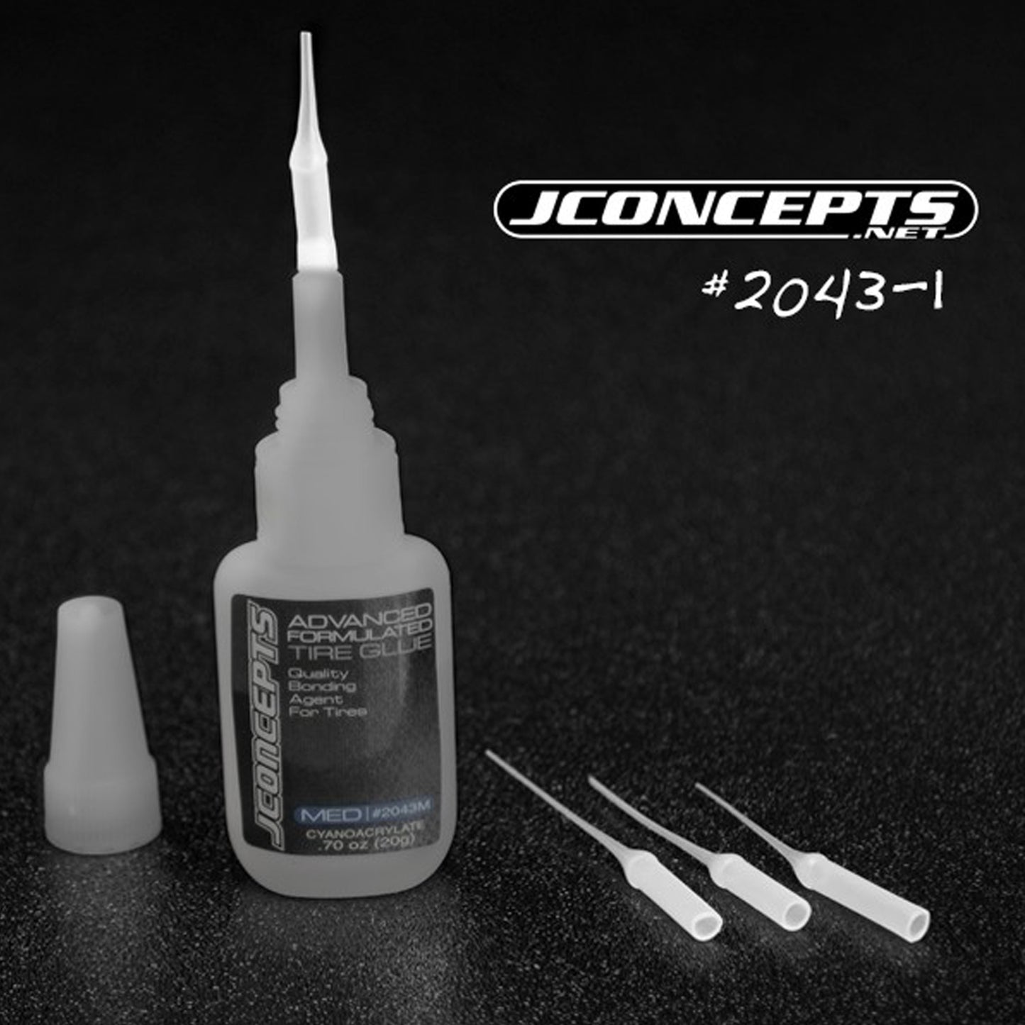 JConcepts Glue Straw Tips 4 Pack for RC Tire Gluing and Precision CA Glue Application