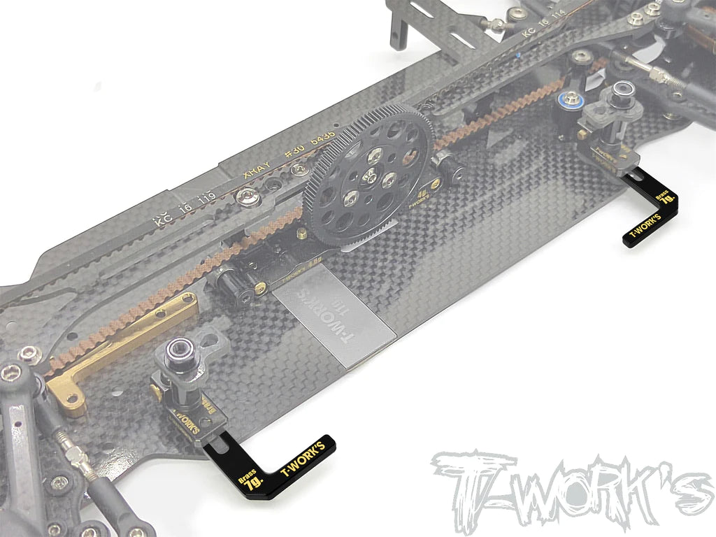 T-Works Brass Battery Holder 2x7g 1:10 Touring Car TW-TE-258-A