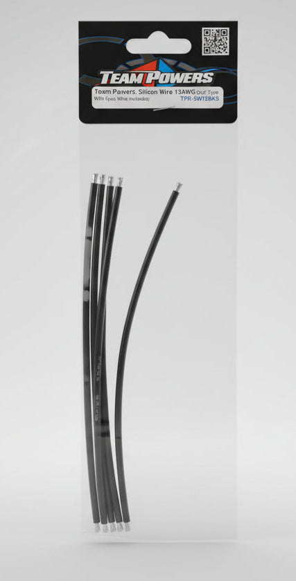 Team Powers Silicon Wire 13AWG 1M (Black) #TPR-SW13BKS