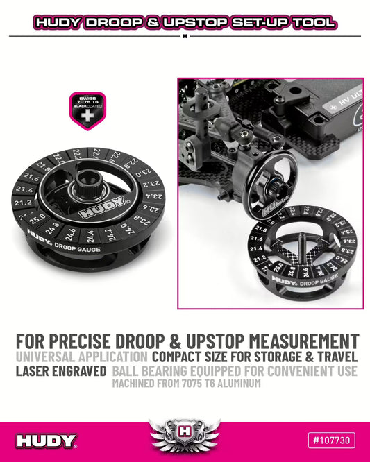 HUDY Droop and Upstop Gauge Setup Tool for RC Touring Cars
