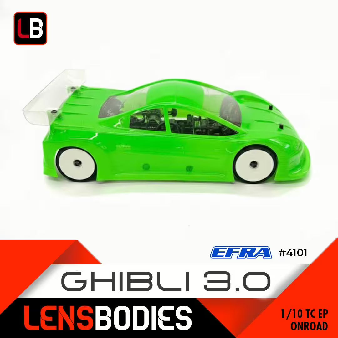 Lens Bodies Ghibli 3.0 1/10 Touring Car Body Clear Ultra Light 0.4mm