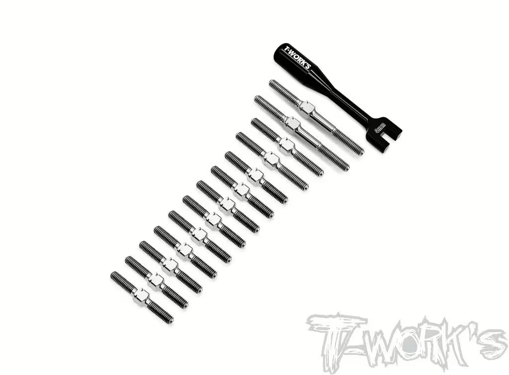 T-Work's Grade 64 Titanium Tie Rod Set for Xray X4 2026 Racing Chassis