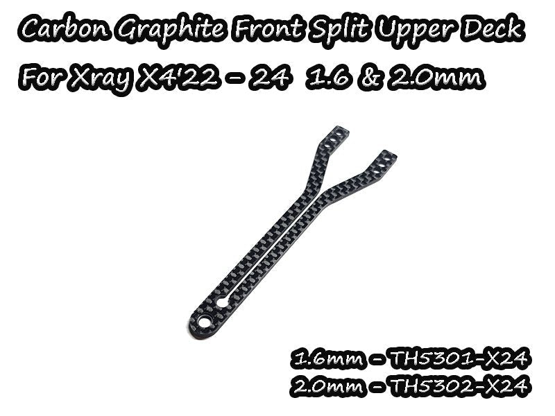 Vigor 1.6mm Carbon Graphite Front Split Upper Deck for Xray X4 Touring Car