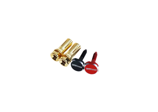 5mm Easy Lock Golden Plug LiPo Battery Connectors by Team Powers (2pcs)