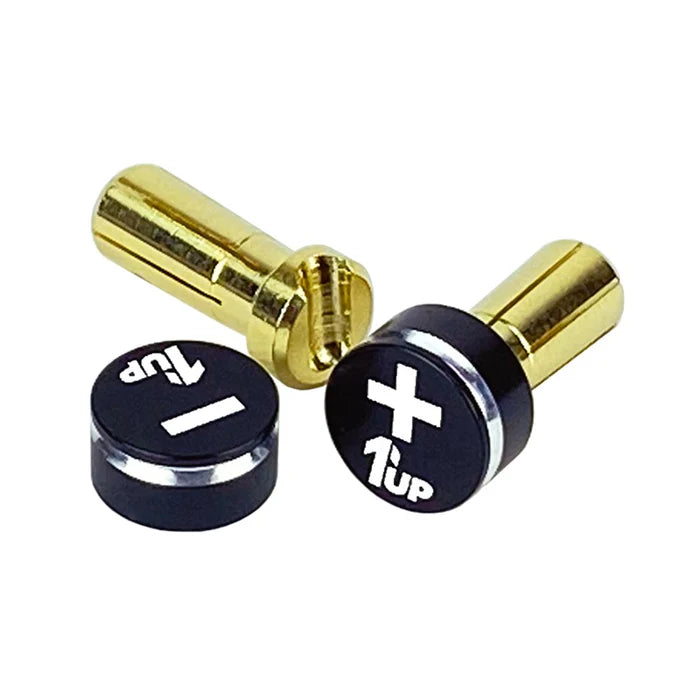 5mm LowPro Bullet Plugs and Grips Stealth for RC Cars

