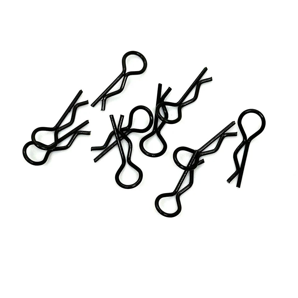 Team Zombie Z-Black Body Clips 1:10 Scale RC Racing 10 Pack A-TZ-100060