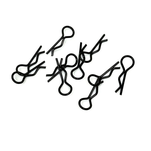 Team Zombie Z-Black Body Clips 1:10 Scale RC Racing 10 Pack A-TZ-100060