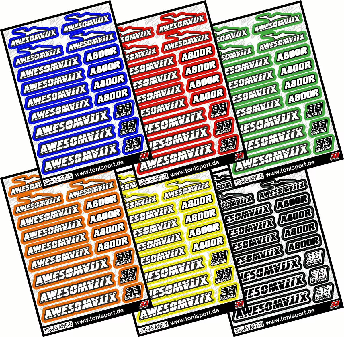 Awesomatix A800R Sticker Sheet DIN A5 by 33Graphix
