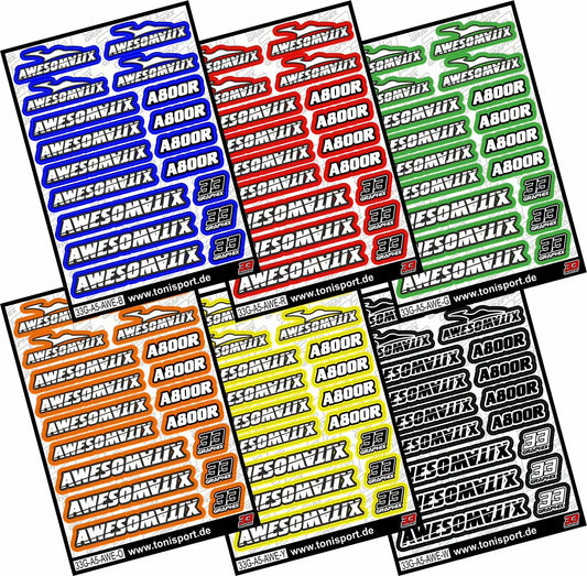 Awesomatix A800R Sticker Sheet DIN A5 by 33Graphix