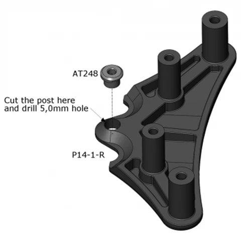 Awesomatix AT248 A800R Lower Bumper Post Genuine Replacement Part