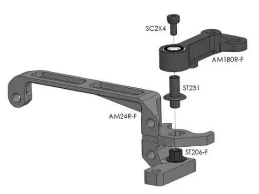 Awesomatix FSS Forward Shifted Servo Holder A800 FSS Precision Steering Upgrade