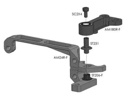 Awesomatix FSS Forward Shifted Servo Holder A800 FSS Precision Steering Upgrade