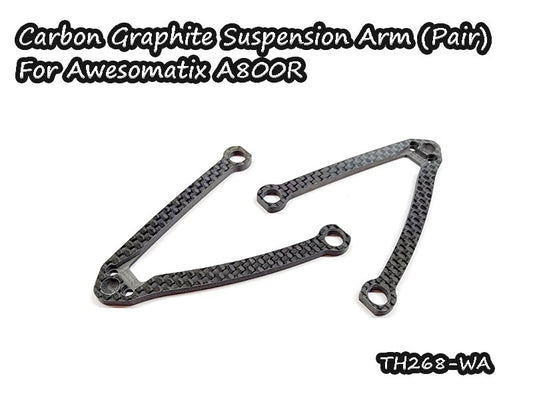 Carbon Graphite A Arms for Awesomatix A800R Touring Car (Pair)