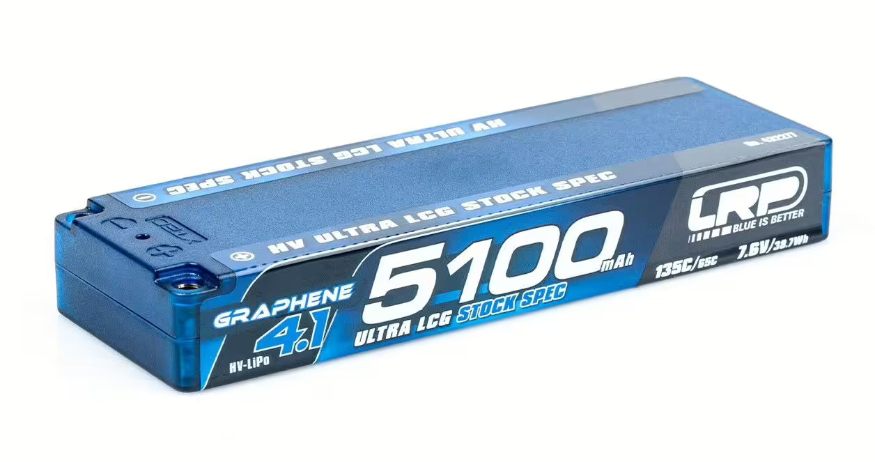 LRP Graphene-4.1 5100mAh 7.6V 135C/65C HV Ultra LCG Stock Spec LiPo Battery - 248g LRP-432277