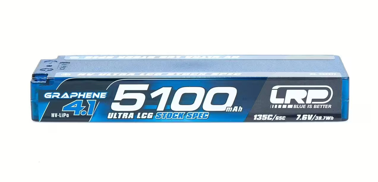 LRP Graphene-4.1 5100mAh 7.6V 135C/65C HV Ultra LCG Stock Spec LiPo Battery - 248g LRP-432277