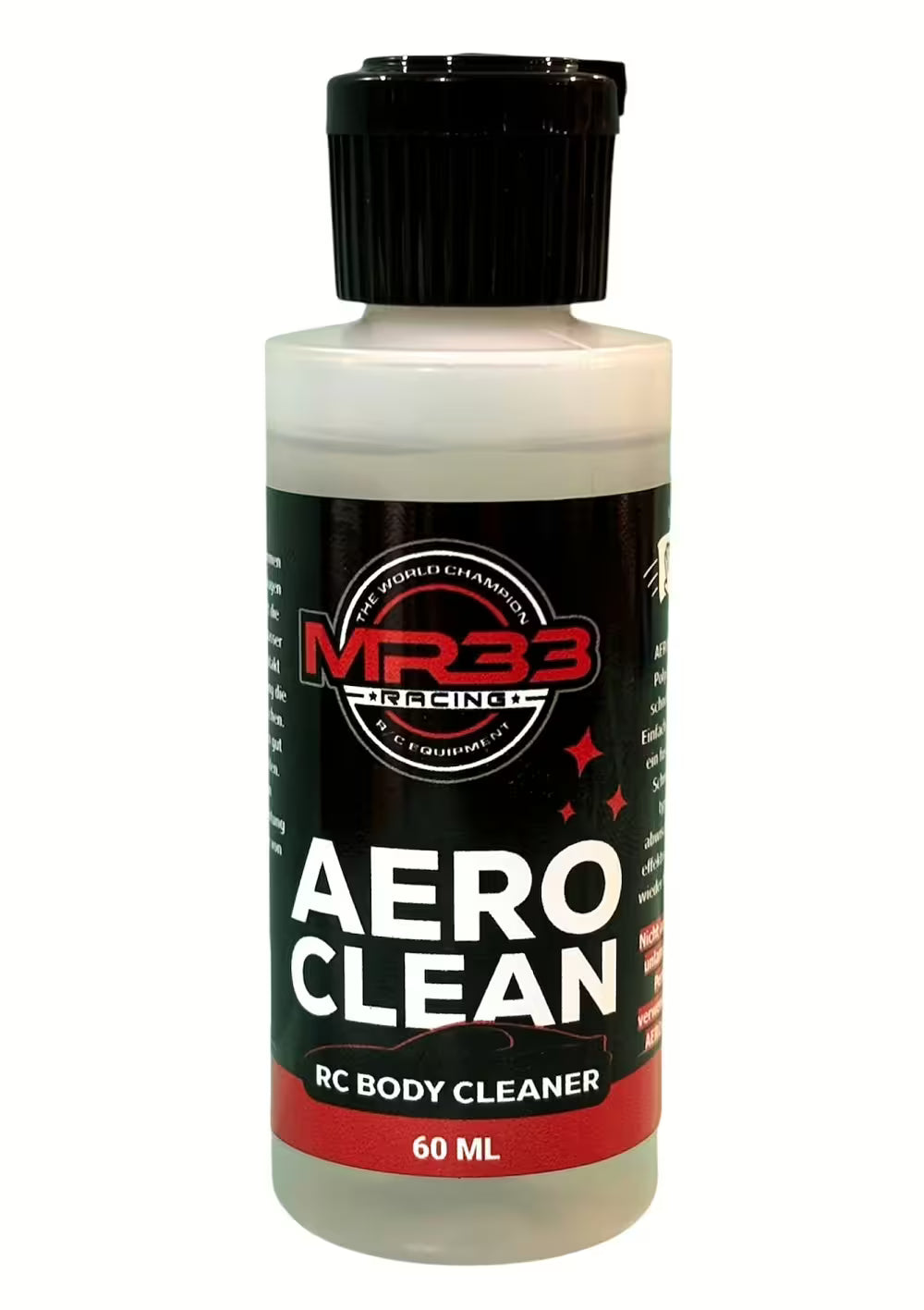 MR33 Aero Clean RC Body Cleaner 60ml Lexan and Polycarbonate Safe Cleaner