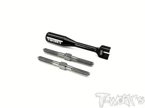T-Work's 64 Titanium Tie Rod Set for Awesomatix A12 TW-TB-220