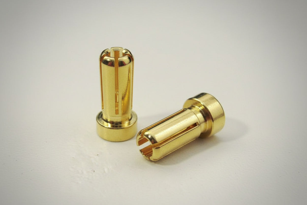 TQ 5mm Gold Plated Bullet Connectors Short Profile for RC Racing