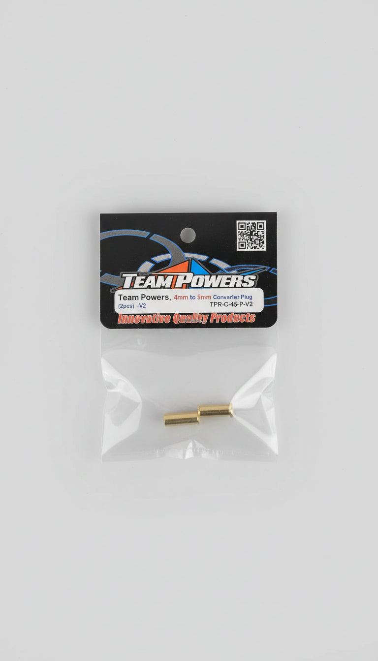 Team Powers 4mm to 5mm Converter Plug TPR-C45-P-V2 RC Battery Adapter