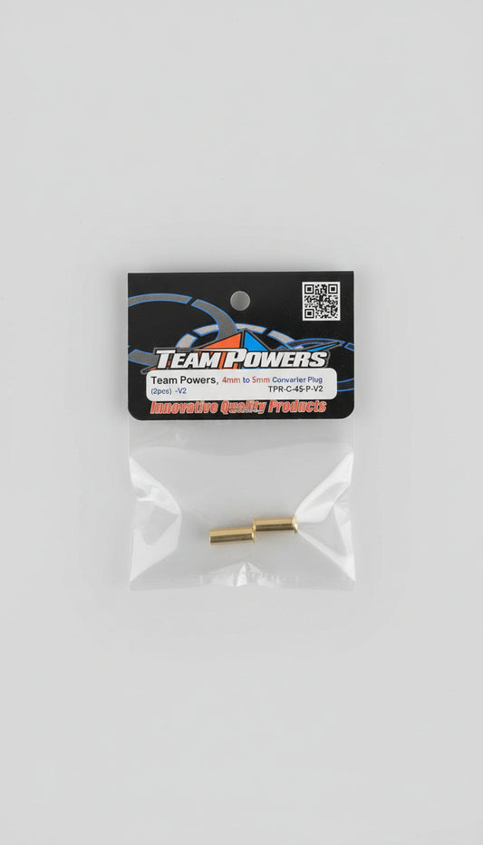 Team Powers 4mm to 5mm Converter Plug TPR-C45-P-V2 RC Battery Adapter