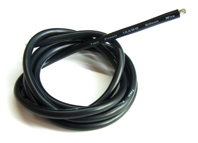 Team Powers 13AWG Silicon Wire 1M Black for RC Cars and Drones