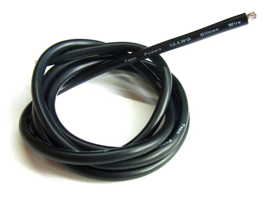 Team Powers 13AWG Silicon Wire 1M Black for RC Cars and Drones