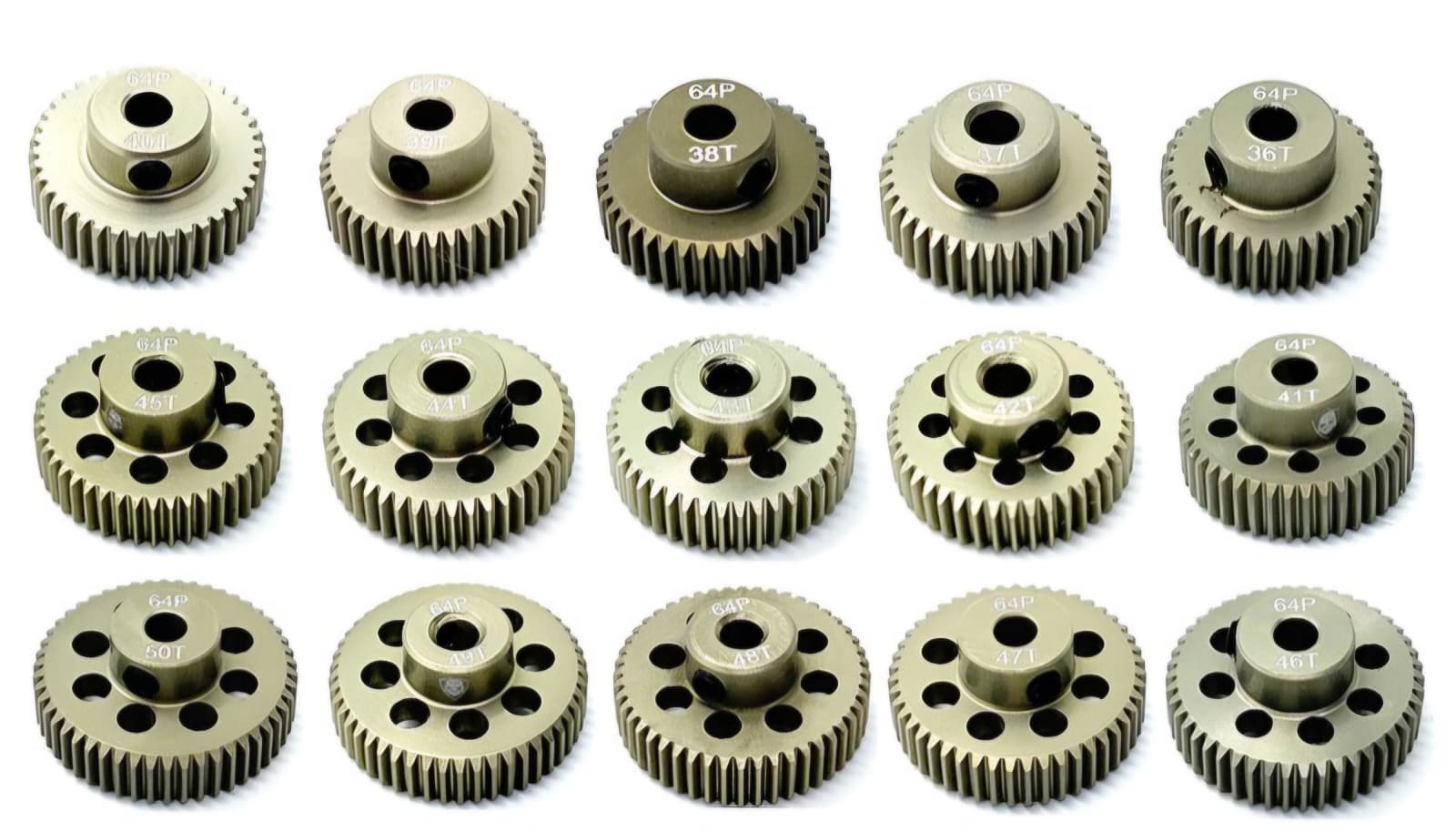 Race OPT 7075 Hard Coated 64P Pinion Gear for 1/10 1/12 Scale RC Touring Cars