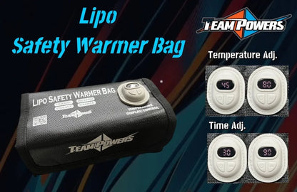Team Powers LiPo Safety Warmer Bag for RC Battery Storage and Protection