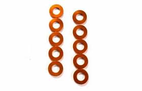 Team Zombie Alloy 3x6mm High Precision Orange Shims for RC Racing