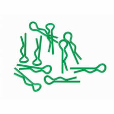 Team Zombie Metallic Green Body Clips 1:10 Scale RC Racing 10 Pack