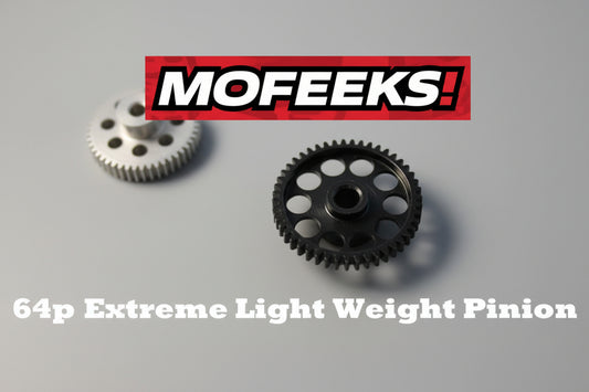 MoFeeks ULW Pro Aluminum Pinion Gears 64P Lightweight RC Racing Pinions