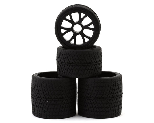 eXcelerate R12 1/12th Rubber Tires Pre-Mounts (4) XCE-3025.2