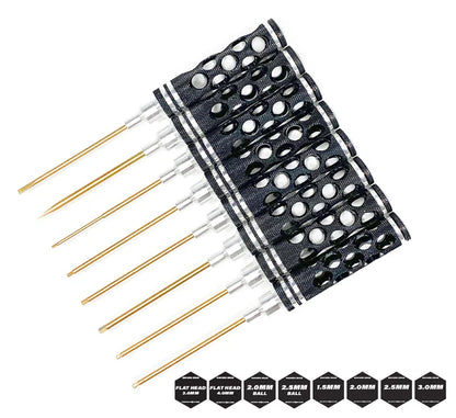 Honeycomb Handle 14 Piece Premium Tool Set Black with Carry Case