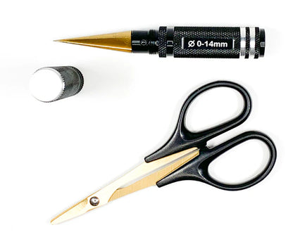 Honeycomb Handle 14 Piece Premium Tool Set Black with Carry Case