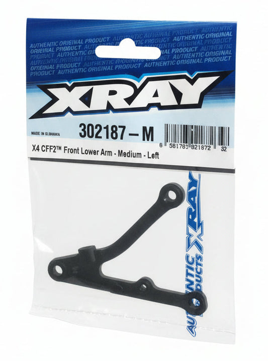 XRAY X4-2026 CFF2 Front Lower Arm - Medium - Left (1) XR-302187-M